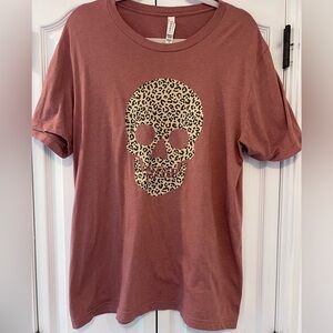 Mauve colored skull shirt